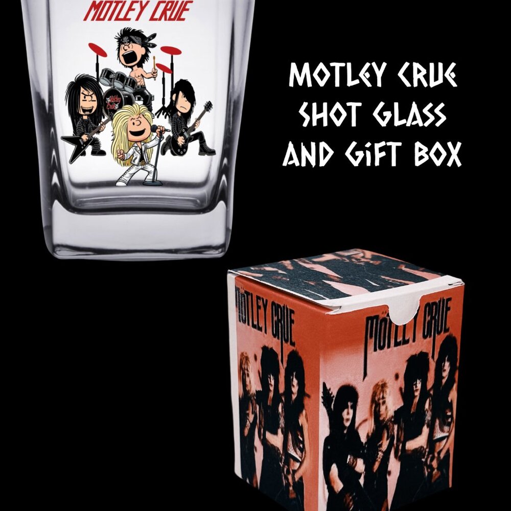 PEANUTS Characters/ROCK BANDS Mashup Shot Glass/Matching Box, Unique Gift!